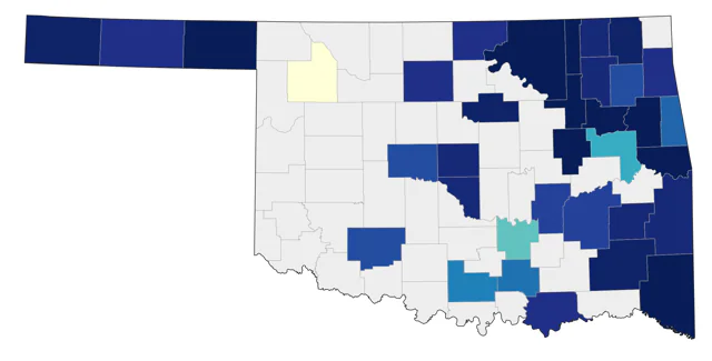 Chestnut-sided Warbler county map
