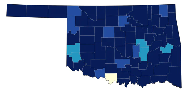 Chimney Swift county map