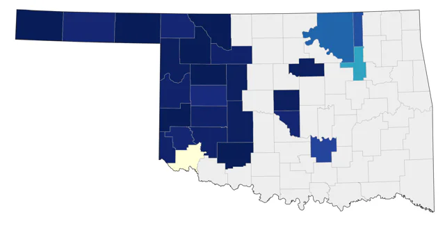 Common Poorwill county map