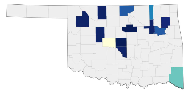Common Tern county map
