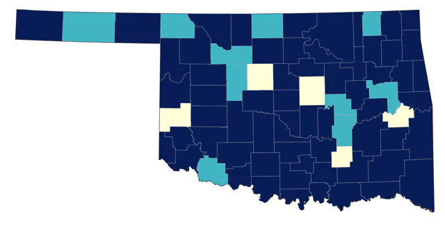 Common Yellowthroat county map