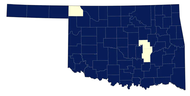 Downy Woodpecker county map