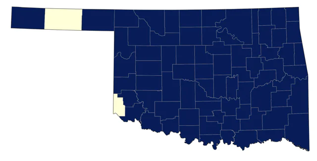Eastern Bluebird county map