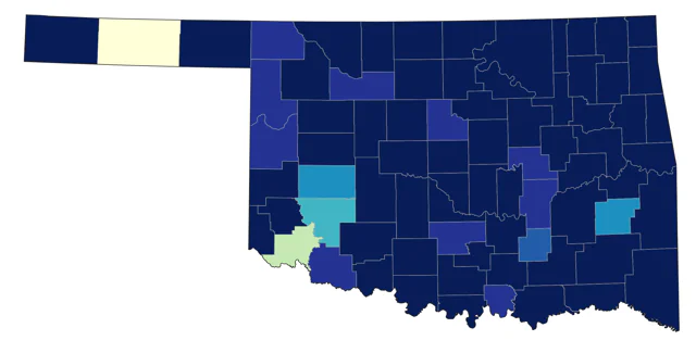 Eastern Warbling Vireo county map