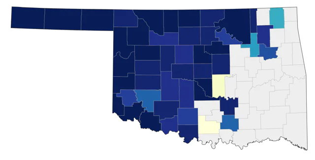 Ferruginous Hawk county map