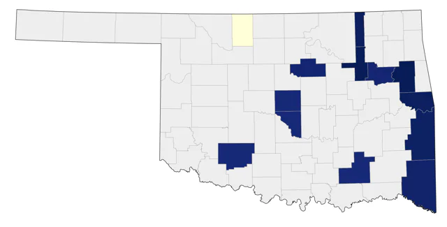 Golden-winged Warbler county map