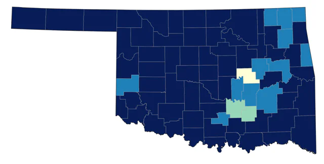 Great Horned Owl county map