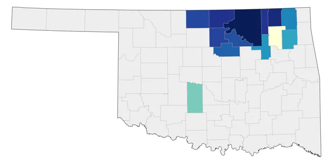 Greater Prairie-Chicken county map