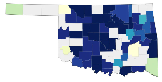 Greater Scaup county map