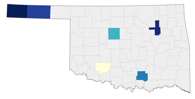 Green-tailed Towhee county map