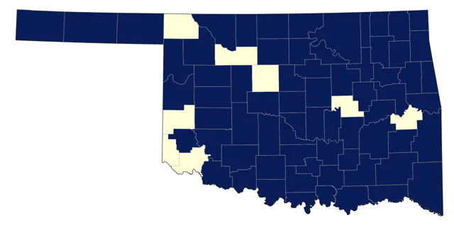 Hairy Woodpecker county map