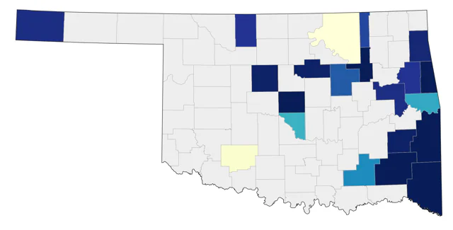 Hooded Warbler county map