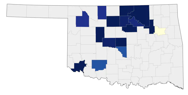 Iceland Gull county map