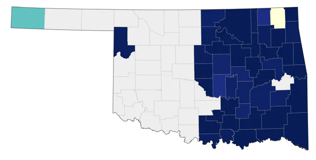 Kentucky Warbler county map