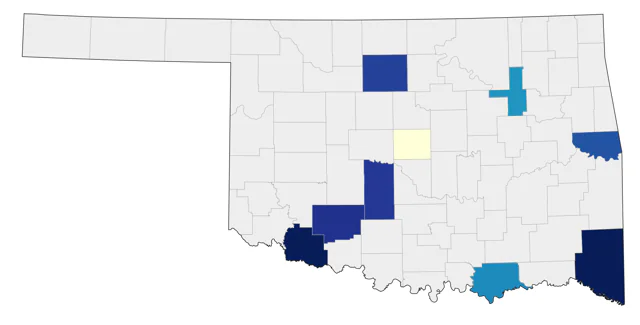 King Rail county map