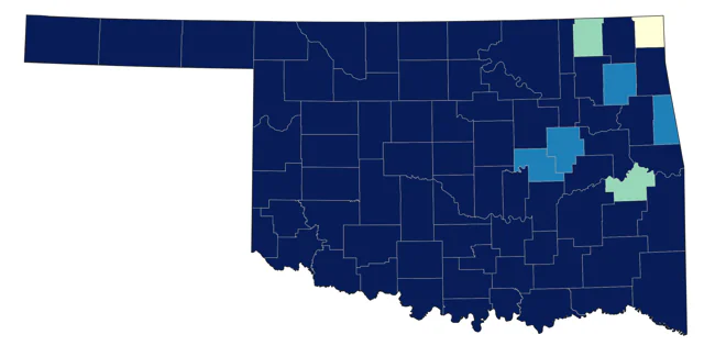 Lark Sparrow county map