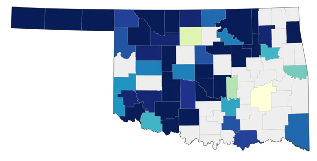 Lazuli Bunting county map