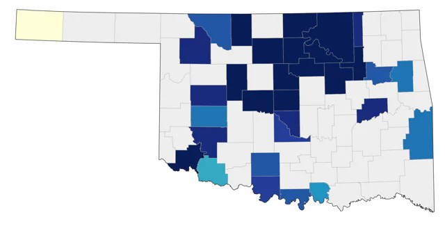 Lesser Black-backed Gull county map