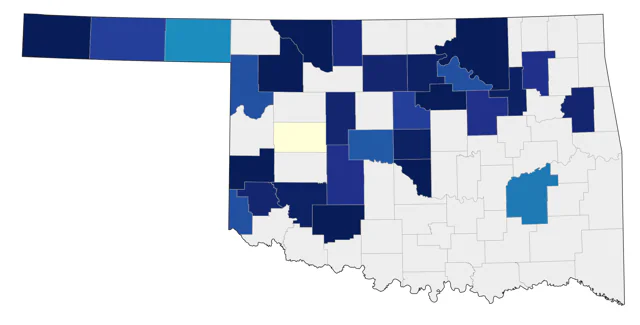 Lesser Goldfinch county map