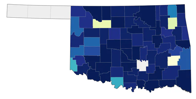 Little Blue Heron county map