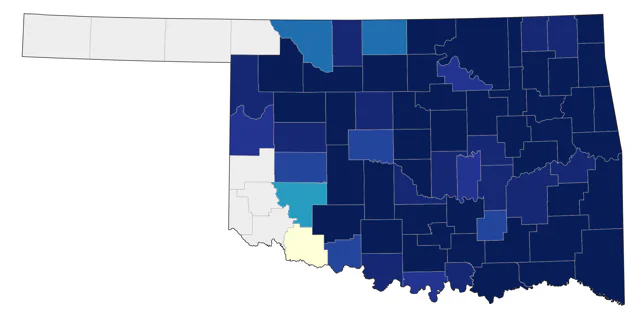 Louisiana Waterthrush county map
