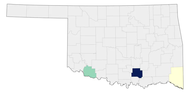 Mottled Duck county map