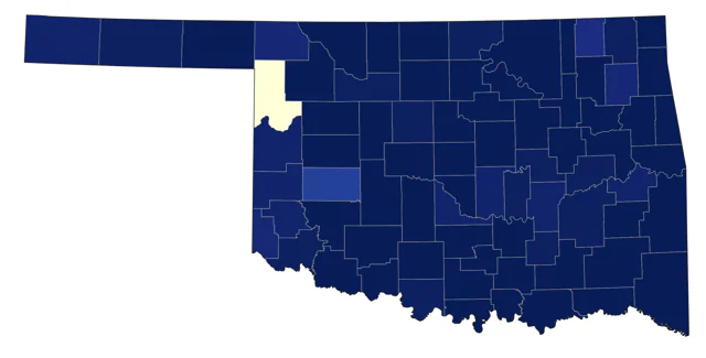 Nashville Warbler county map