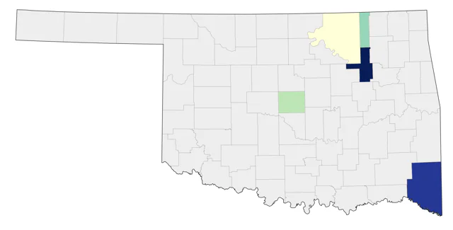 Nelson's Sparrow county map