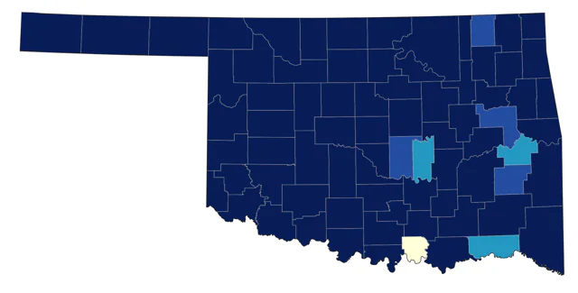 Northern Bobwhite county map