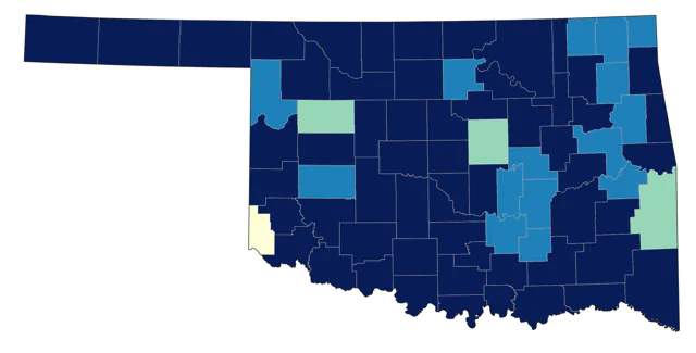 Northern Shoveler county map