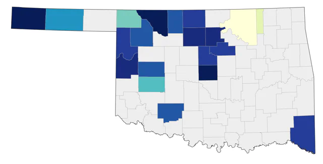 Northern Shrike county map