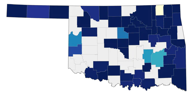 Northern Waterthrush county map