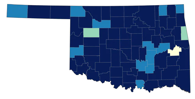 Pied-billed Grebe county map