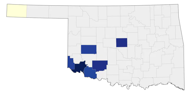 Pyrrhuloxia county map