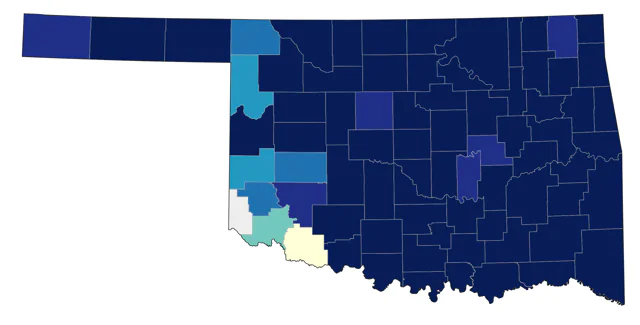 Red-eyed Vireo county map