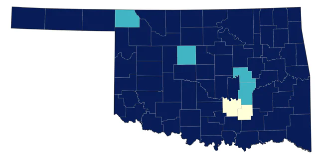 Red-headed Woodpecker county map