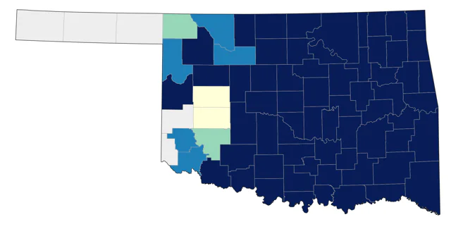 Red-shouldered Hawk county map