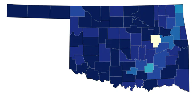 Redhead county map