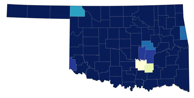 Ring-billed Gull county map