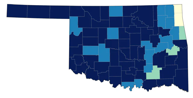 Ring-necked Duck county map