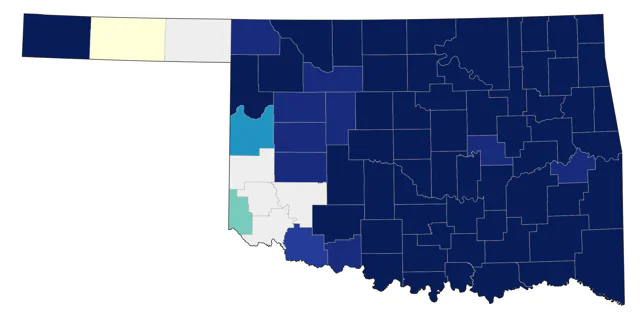 Ruby-throated Hummingbird county map