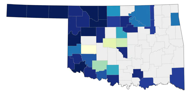 Say's Phoebe county map