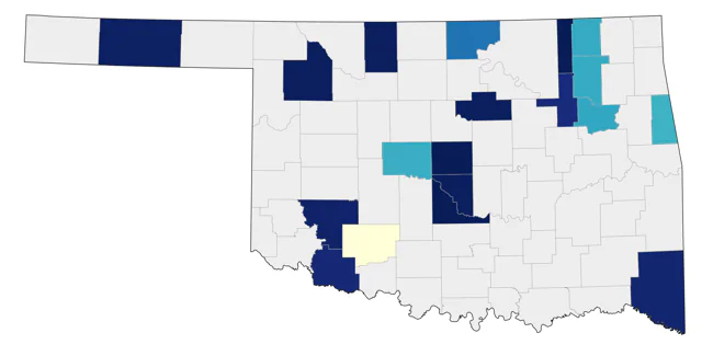 Short-billed Dowitcher county map