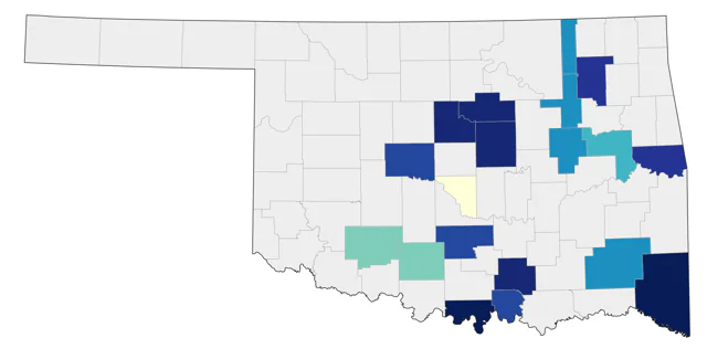 Swallow-tailed Kite county map