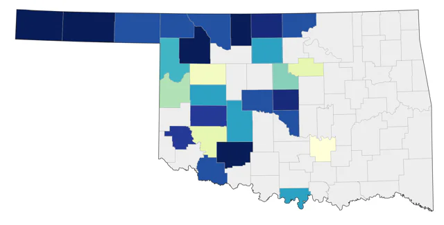 Townsend's Solitaire county map