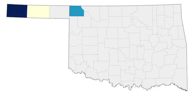 Townsend's Warbler county map