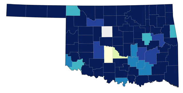 Tree Swallow county map