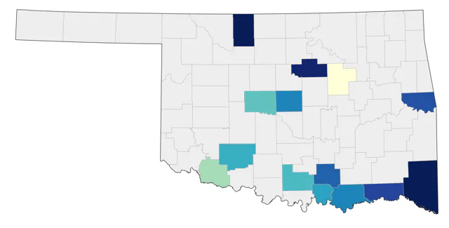 Tricolored Heron county map