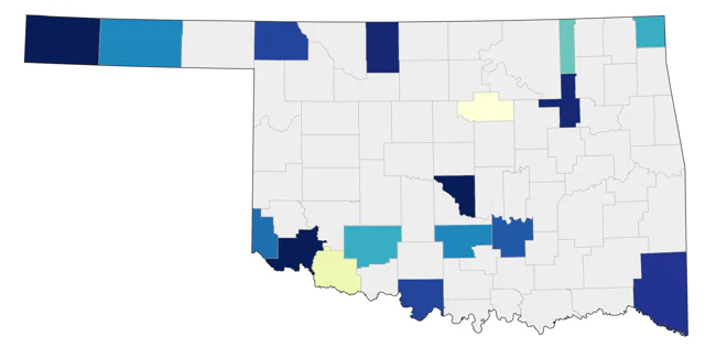Vermilion Flycatcher county map