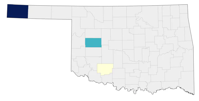 Western Bluebird county map